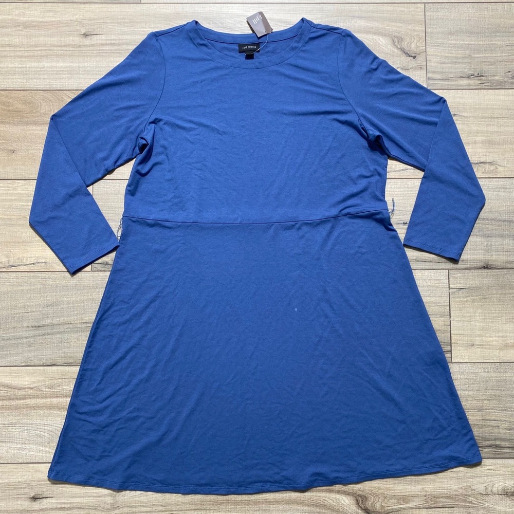 J.Jill Womens Wearever Collection Long Sleeve A-Line Dress Petite Large No Belt